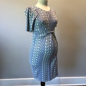 Seraphine Aztec Twist Front Maternity Dress
